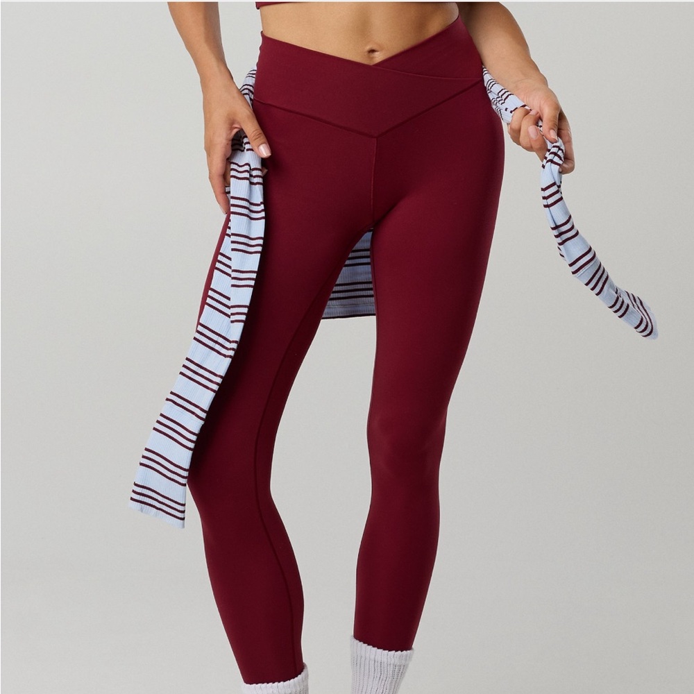 Aerie offline workout set in deep cherry